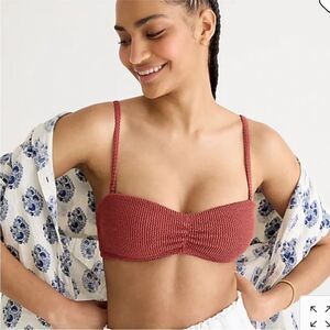 J Crew scrunchie sweetheart bikini top size 3X new